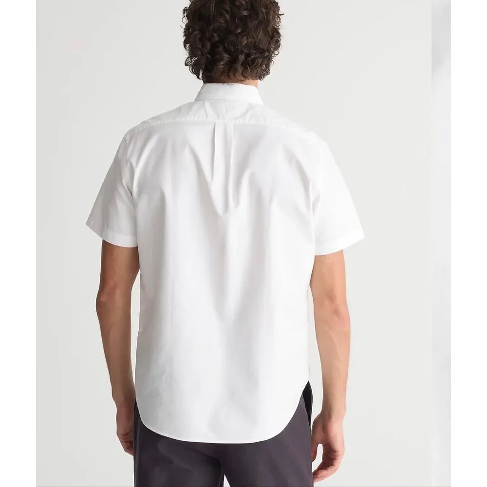 J. Crew short-sleeve Broken-in organic cotton oxford shirt in White NWT size S